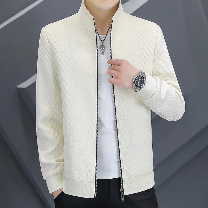 Men's Stand Collar Knitted Jacket Cotton Blend Loose Fit Casual Style Spring Autumn Wear Thickened Polyester Fiber Coat
Men's Stand Collar Knitted Jacket Cotton Blend Loose Fit Casual Style Spring Autumn Wear Thickened Polyester Fiber Coat