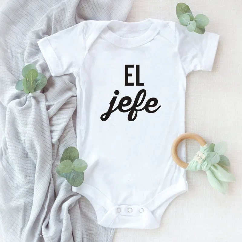 Cute El Jefe Printed Baby Rompers Newborn Bodysuit Clothes Summer Baby Clothing Short Sleeve One-pieces
Cute El Jefe Printed Baby Rompers Newborn Bodysuit Clothes Summer Baby Clothing Short Sleeve One-pieces