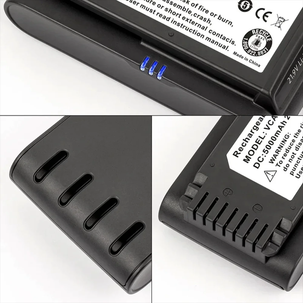 21.6V 5000mAh VCA-SBT90 Replacement Battery for Samsung Vs9000/Jet90/Jet75, Cordless Handheld Vacuum Cleaner Battery.
21.6V 5000mAh VCA-SBT90 Replacement Battery for Samsung Vs9000/Jet90/Jet75, Cordless Handheld Vacuum Cleaner Battery.