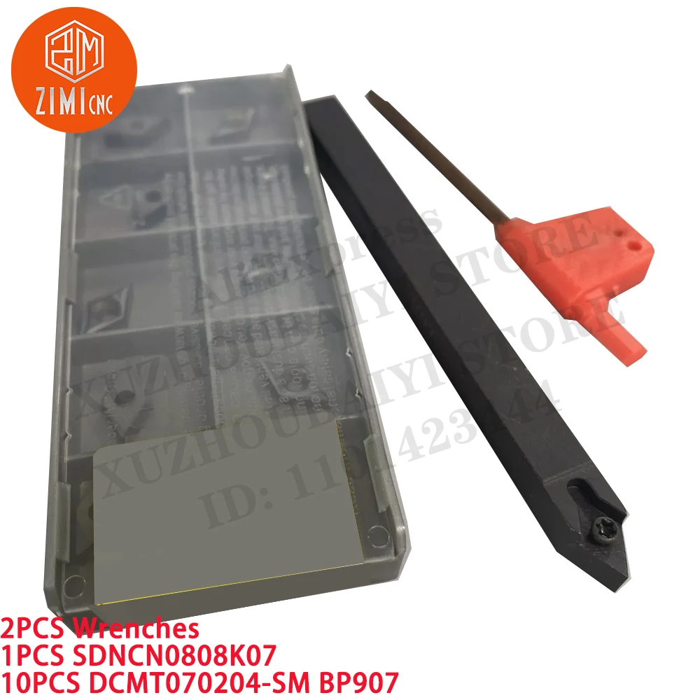 1PCS SDNCN 0808H07 External Turning Tool Holder +10p DCMT070204-SM BP907 Carbide Inserts CNC metal lathe mechanical cutting tool
1PCS SDNCN 0808H07 External Turning Tool Holder +10p DCMT070204-SM BP907 Carbide Inserts CNC metal lathe mechanical cutting tool