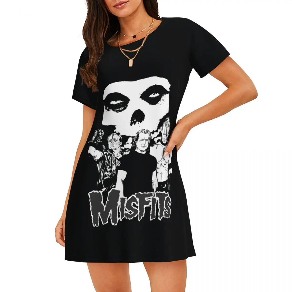Custom Metal The M-Misfitses Skull Pullover Nightgown Sleeping Loose Sleepdress Pajama Rock Punk Band Dress Nightdress Sleepwear
Custom Metal The M-Misfitses Skull Pullover Nightgown Sleeping Loose Sleepdress Pajama Rock Punk Band Dress Nightdress Sleepwear