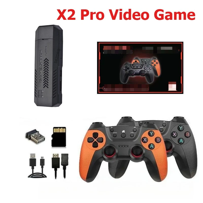 X2 Pro Retro Video Game Console 2.4G Wireless Dual Game Controller TV Game Stick 64G/128G Two Player Gaming Console
X2 Pro Retro Video Game Console 2.4G Wireless Dual Game Controller TV Game Stick 64G/128G Two Player Gaming Console