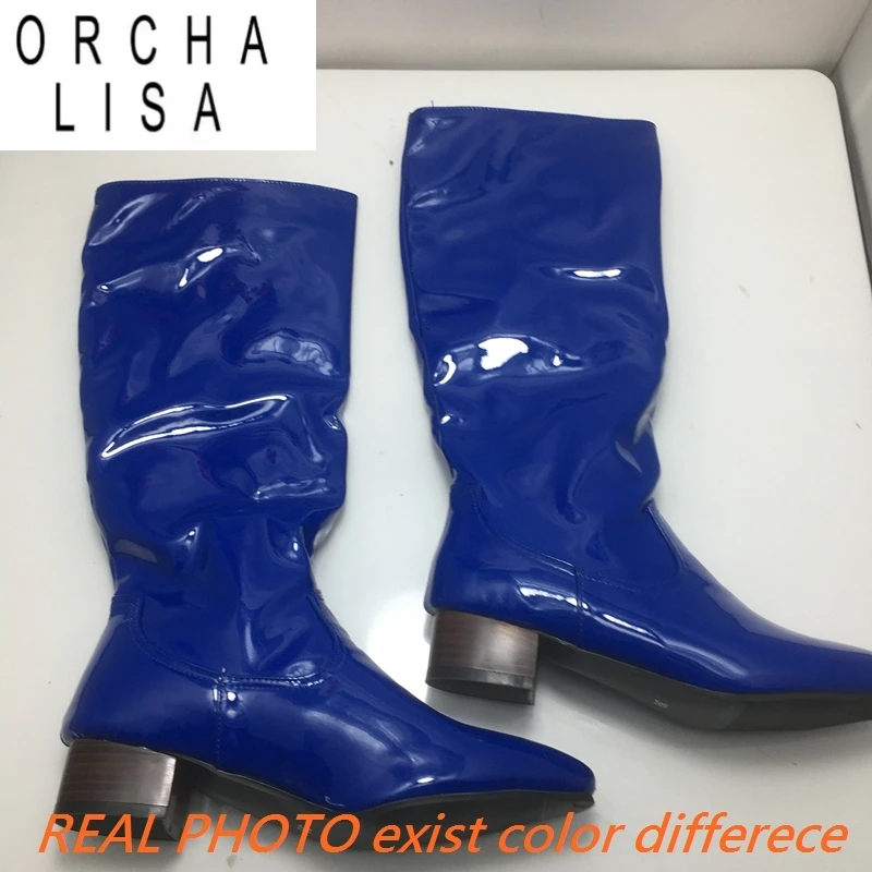 ORCHA LISA Сапоги до колена Женские сапоги без шнуровки на массивном каблуке с острым носком, большой размер 34–43, синие, желтые, лаконичные S2737
ORCHA LISA Сапоги до колена Женские сапоги без шнуровки на массивном каблуке с острым носком, большой размер 34–43, синие, желтые, лаконичные S2737