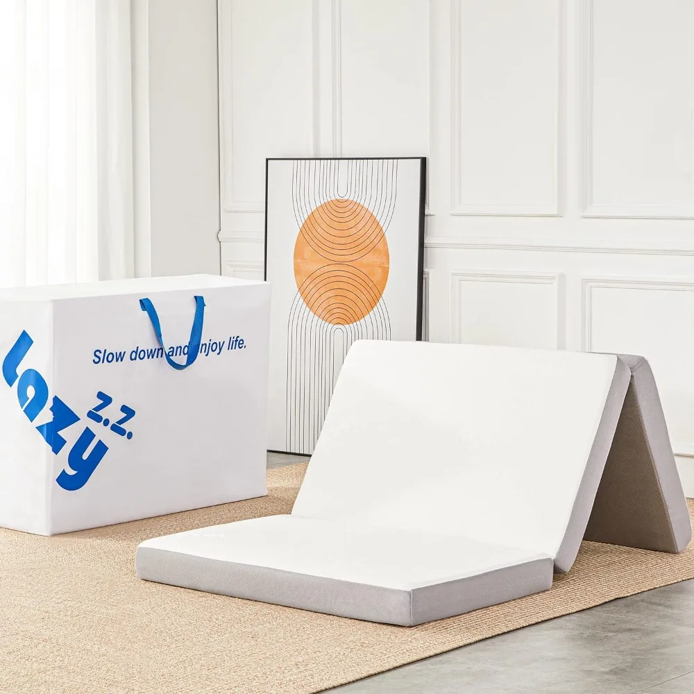 Folding Mattress, 4 Inch Memory Foam Tri-fold Mattress with Breathable & Washable Cover, Foldable Floor Mattress Guest Bed
Folding Mattress, 4 Inch Memory Foam Tri-fold Mattress with Breathable & Washable Cover, Foldable Floor Mattress Guest Bed