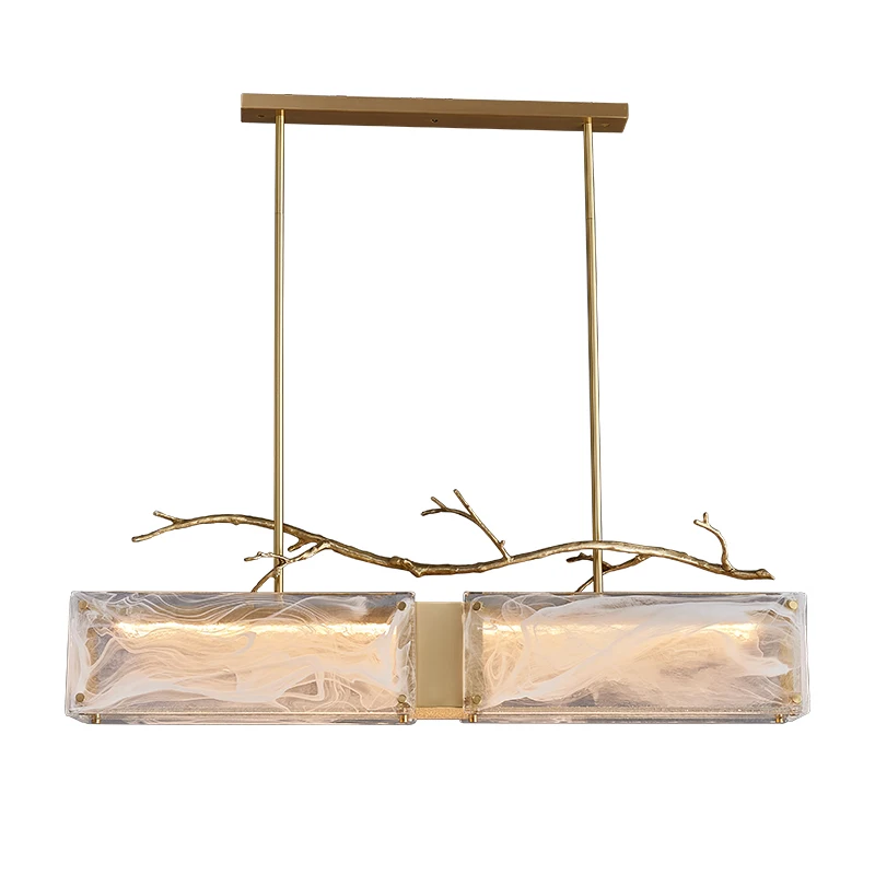 Chandelier all copper glass restaurant, bar, study, Zen Chinese style designer pendant lighting decoration
Chandelier all copper glass restaurant, bar, study, Zen Chinese style designer pendant lighting decoration