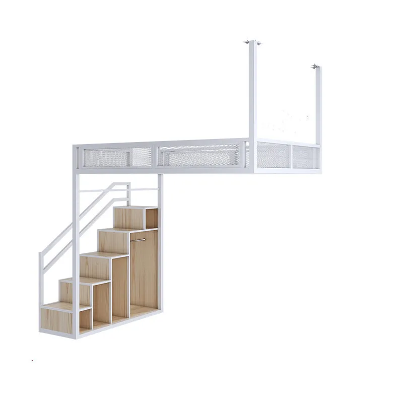 Nordic wrought iron elevated bed duplex second floor bed single apartment space-saving loft hammock wall-mounted
Nordic wrought iron elevated bed duplex second floor bed single apartment space-saving loft hammock wall-mounted