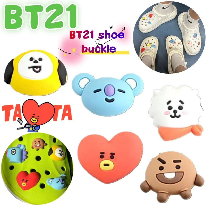 BT21 Koya RJ Shooky Mang Chimmy Tata Shoe Buckle Creative High Color Value What Q Version Doll Model DIY Cartoon Shoe Decoration
BT21 Koya RJ Shooky Mang Chimmy Tata Shoe Buckle Creative High Color Value What Q Version Doll Model DIY Cartoon Shoe Decoration
