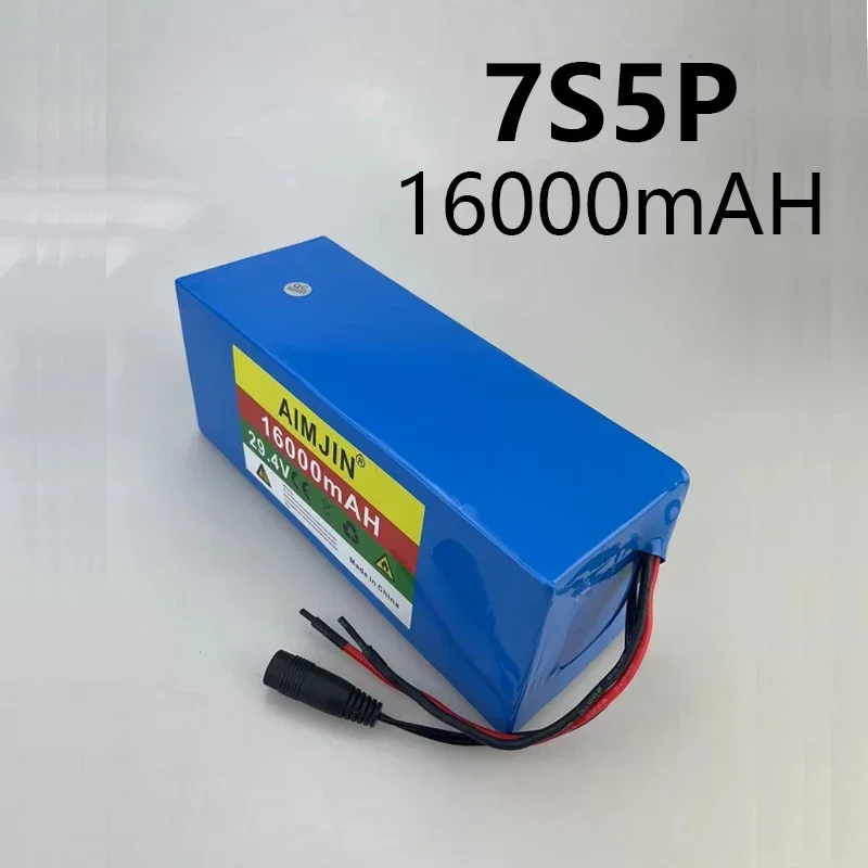 Batterie Lithium-Ion pour Vélo Électrique, Fauteuil Roulant, 7S5P, 24V, 16Ah, 500W, 29.4V, 16000mAh, 18650
Batterie Lithium-Ion pour Vélo Électrique, Fauteuil Roulant, 7S5P, 24V, 16Ah, 500W, 29.4V, 16000mAh, 18650