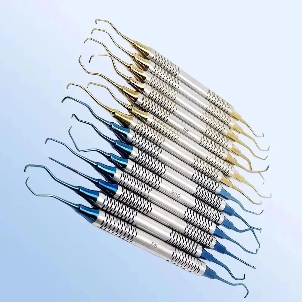 Dental Scaling Instrument Set 7pcs Stainless Steel for Gum and Root Surface Debridement
Dental Scaling Instrument Set 7pcs Stainless Steel for Gum and Root Surface Debridement