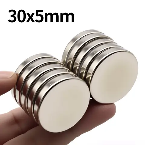 30x5mm aimant néodyme Super fort N35 NdfeB imanes magnétiques permanents ronds aimants puissants réfrigérateur