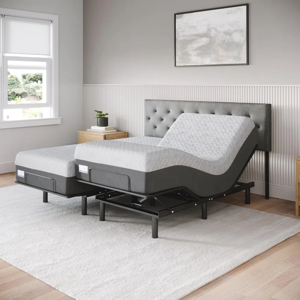 Adjustable Bed Base (Frame) + 12 Inch Gel Memory Foam Mattress (Medium Soft), Head and Foot Lift, Ergonomic Electric Bed
Adjustable Bed Base (Frame) + 12 Inch Gel Memory Foam Mattress (Medium Soft), Head and Foot Lift, Ergonomic Electric Bed