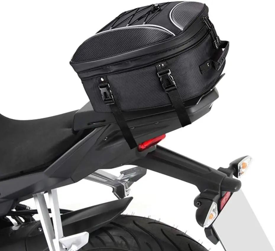 Motorcycle Tail Bag, Dual Use Motorcycle Rear Seat Bag with Waterproof Rain Cover, 22L-34L Expandable Motorbike Helmet
Motorcycle Tail Bag, Dual Use Motorcycle Rear Seat Bag with Waterproof Rain Cover, 22L-34L Expandable Motorbike Helmet