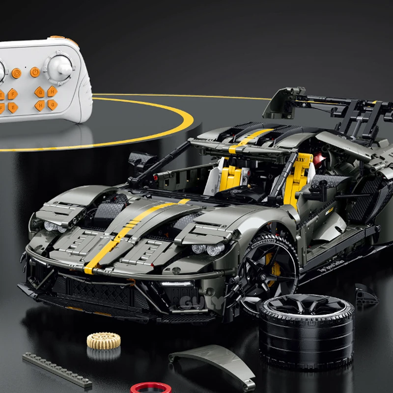 New 10651 3402pcs Technical 1:8 Remote Control Sports Car GT Building Blocks Bricks Assembling Model Toys for Boys Birthday Gift
New 10651 3402pcs Technical 1:8 Remote Control Sports Car GT Building Blocks Bricks Assembling Model Toys for Boys Birthday Gift