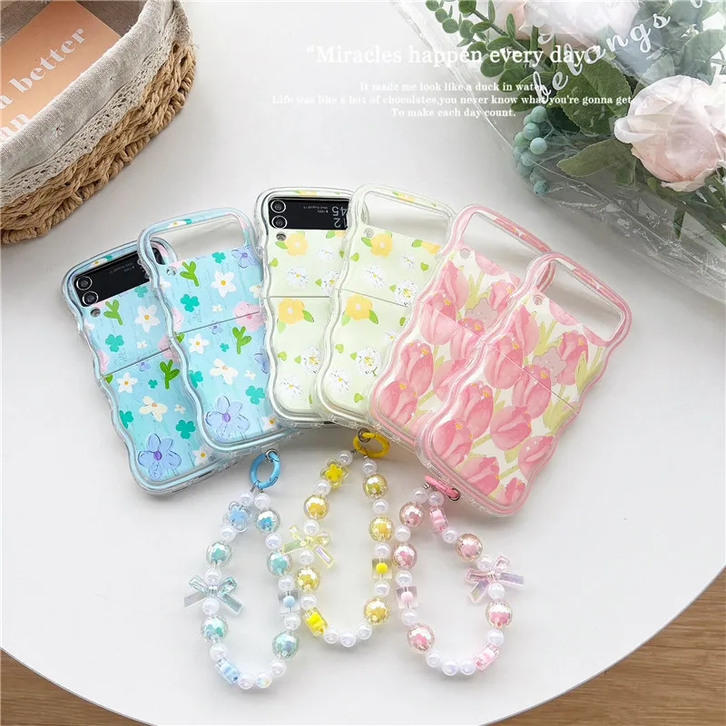 Pink Tulip Flower with Bracelet Wristband Chain Soft Gel Shockproof Phone Case For Samsung Galaxy Z Flip 3 4 5 6 Back Cover
Pink Tulip Flower with Bracelet Wristband Chain Soft Gel Shockproof Phone Case For Samsung Galaxy Z Flip 3 4 5 6 Back Cover