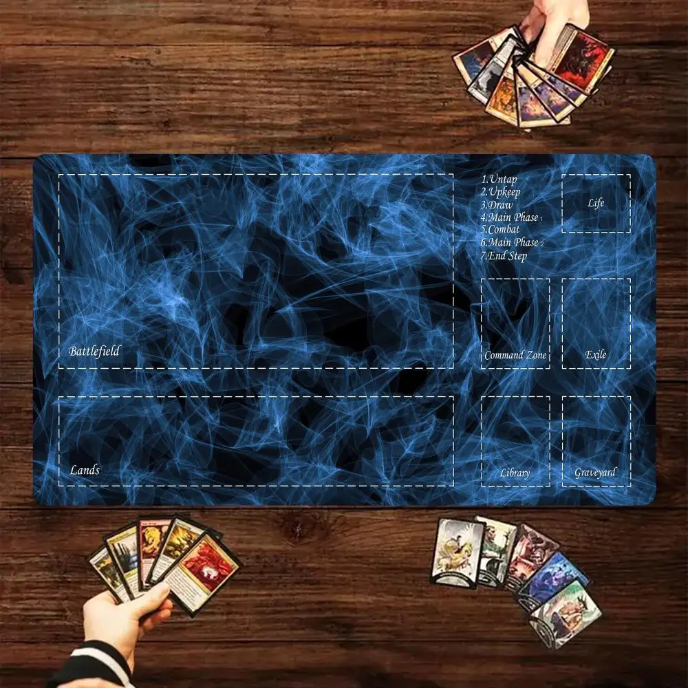 Abstract art Blue smoke magic Playmat Card Gaming Mat with zone MTG TCG gathering game mat Desk Mat Commander Battle playmat 
Abstract art Blue smoke magic Playmat Card Gaming Mat with zone MTG TCG gathering game mat Desk Mat Commander Battle playmat