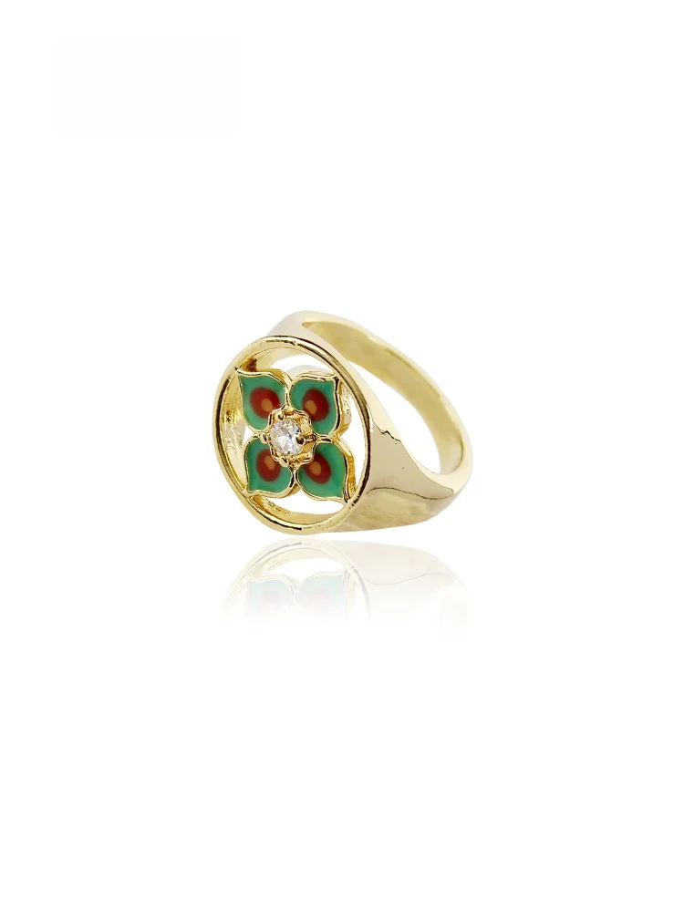 Sumni Shaomin Spring 2026 New National Style Hollow Floral Drip Glaze Ring Women's Fashion Jewelry Luxury Outing
Sumni Shaomin Spring 2026 New National Style Hollow Floral Drip Glaze Ring Women's Fashion Jewelry Luxury Outing