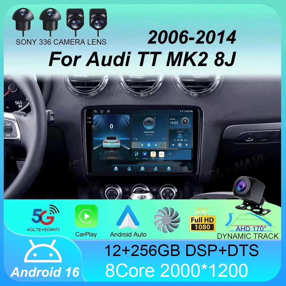Car Radio Android 16 Carplay Auto 2K Screen Multimedia Player For Audi TT MK2 8J 2006 - 2014 Autoradio GPS Stereo 2din Head Unit
Car Radio Android 16 Carplay Auto 2K Screen Multimedia Player For Audi TT MK2 8J 2006 - 2014 Autoradio GPS Stereo 2din Head Unit