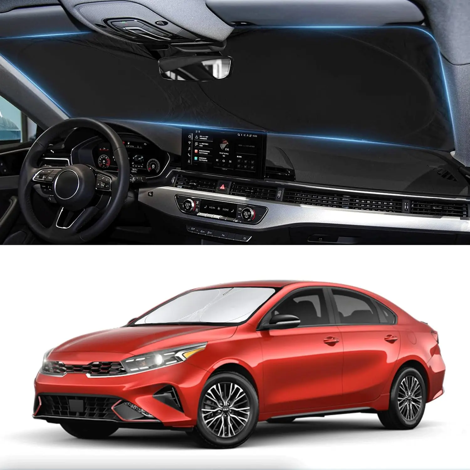 Custom Fit Windshield Sunshade for Kia Forte 2019-2025 Front Window Cover UV Block Cooler
Custom Fit Windshield Sunshade for Kia Forte 2019-2025 Front Window Cover UV Block Cooler