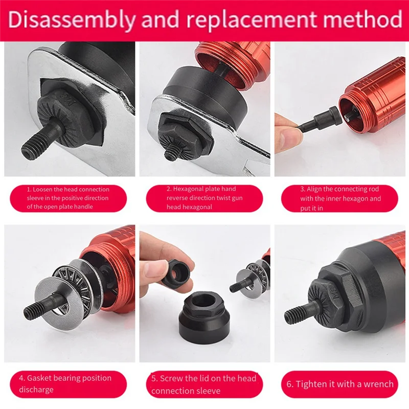 A57M-Detachable Manual Electric Rivet Nut Tool Conversion Accessories With Wrench Socket
A57M-Detachable Manual Electric Rivet Nut Tool Conversion Accessories With Wrench Socket