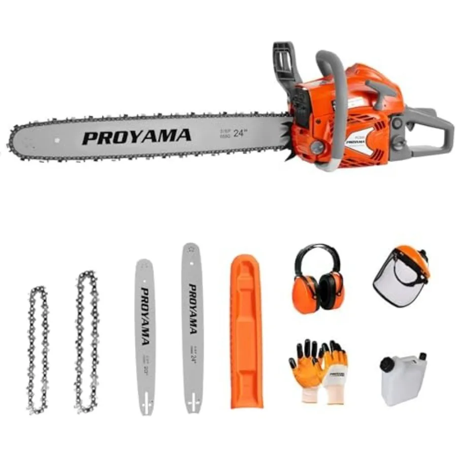 Gas Powered Chainsaw, 68CC 2 - Cycle Powerful Chain Saw, 20 Inch 24 Inch Guide Bar, Outdoor Cordless Chainsaw, Wood Cut
Gas Powered Chainsaw, 68CC 2 - Cycle Powerful Chain Saw, 20 Inch 24 Inch Guide Bar, Outdoor Cordless Chainsaw, Wood Cut