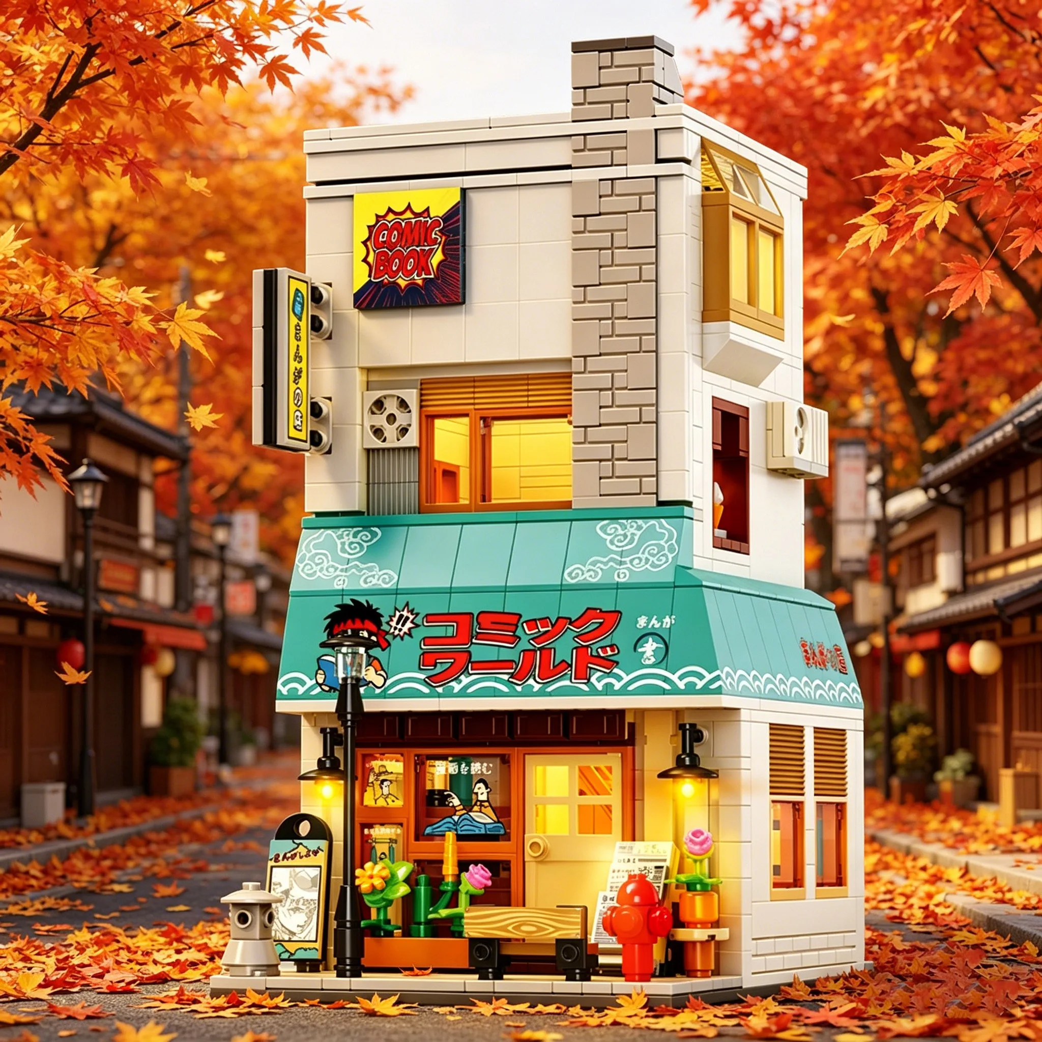 1272PCS Bookstore Building Blocks Japanese Street Scene Architectural Model Brick With Light Desktop Ornament Toy Gift For Adult
1272PCS Bookstore Building Blocks Japanese Street Scene Architectural Model Brick With Light Desktop Ornament Toy Gift For Adult