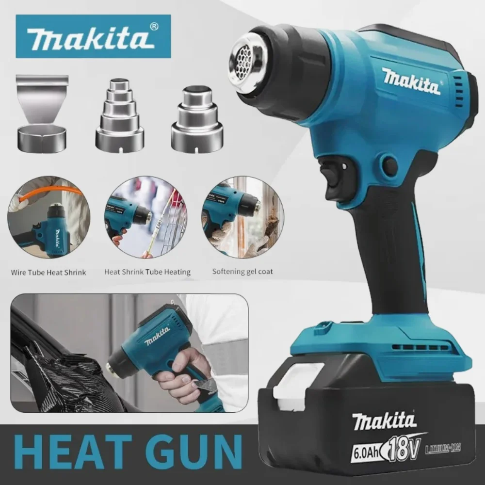 Makita 18V Cordless Heat Gun Handheld Hot Air Soldering Gun with LED Display 550°C Temperature Control Thermal Blower
Makita 18V Cordless Heat Gun Handheld Hot Air Soldering Gun with LED Display 550°C Temperature Control Thermal Blower