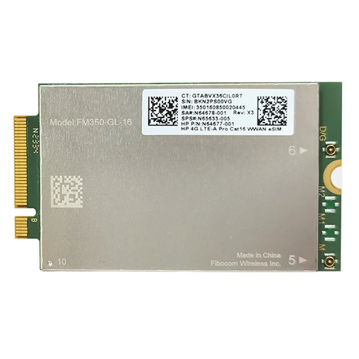 A49T FM350--16 M.2 4G Module LTE Cat16 1Gbps Module FDD-LTE TDD-LTE WWAN 4G Card for X14 X16 Ryzen Edition 830 G8
A49T FM350--16 M.2 4G Module LTE Cat16 1Gbps Module FDD-LTE TDD-LTE WWAN 4G Card for X14 X16 Ryzen Edition 830 G8