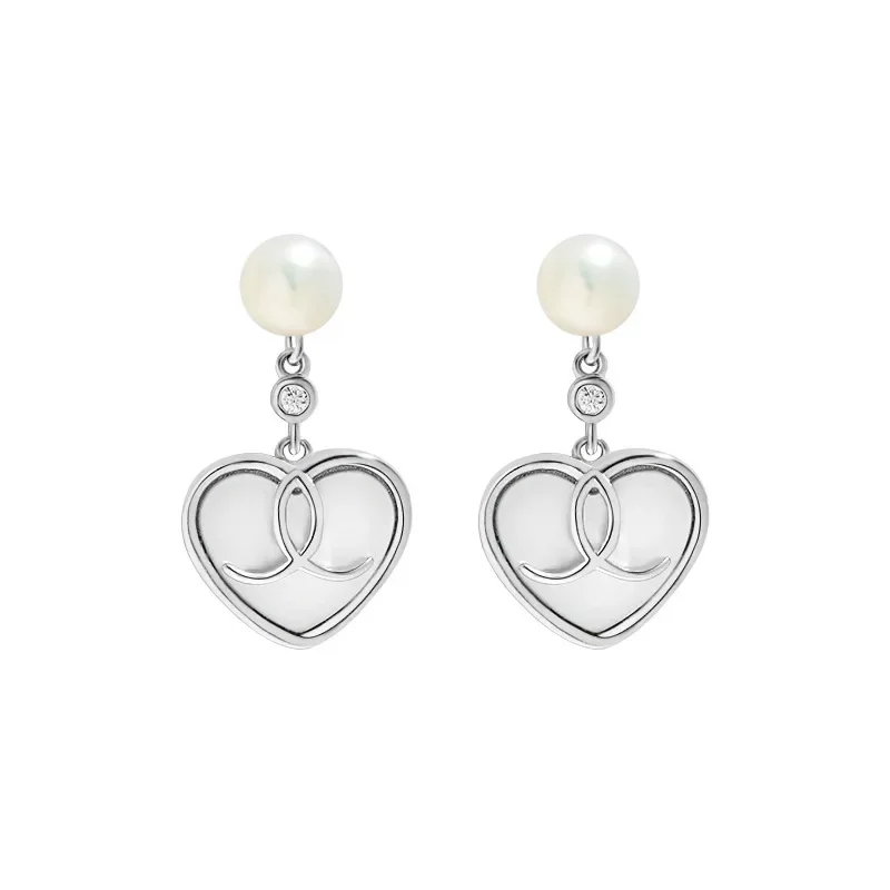 GXGlint 925 Sterling Silver Heart-Shaped Pearl Stud Earrings Minimalist White Mother-of-Pearl Design Korean Earrings
GXGlint 925 Sterling Silver Heart-Shaped Pearl Stud Earrings Minimalist White Mother-of-Pearl Design Korean Earrings