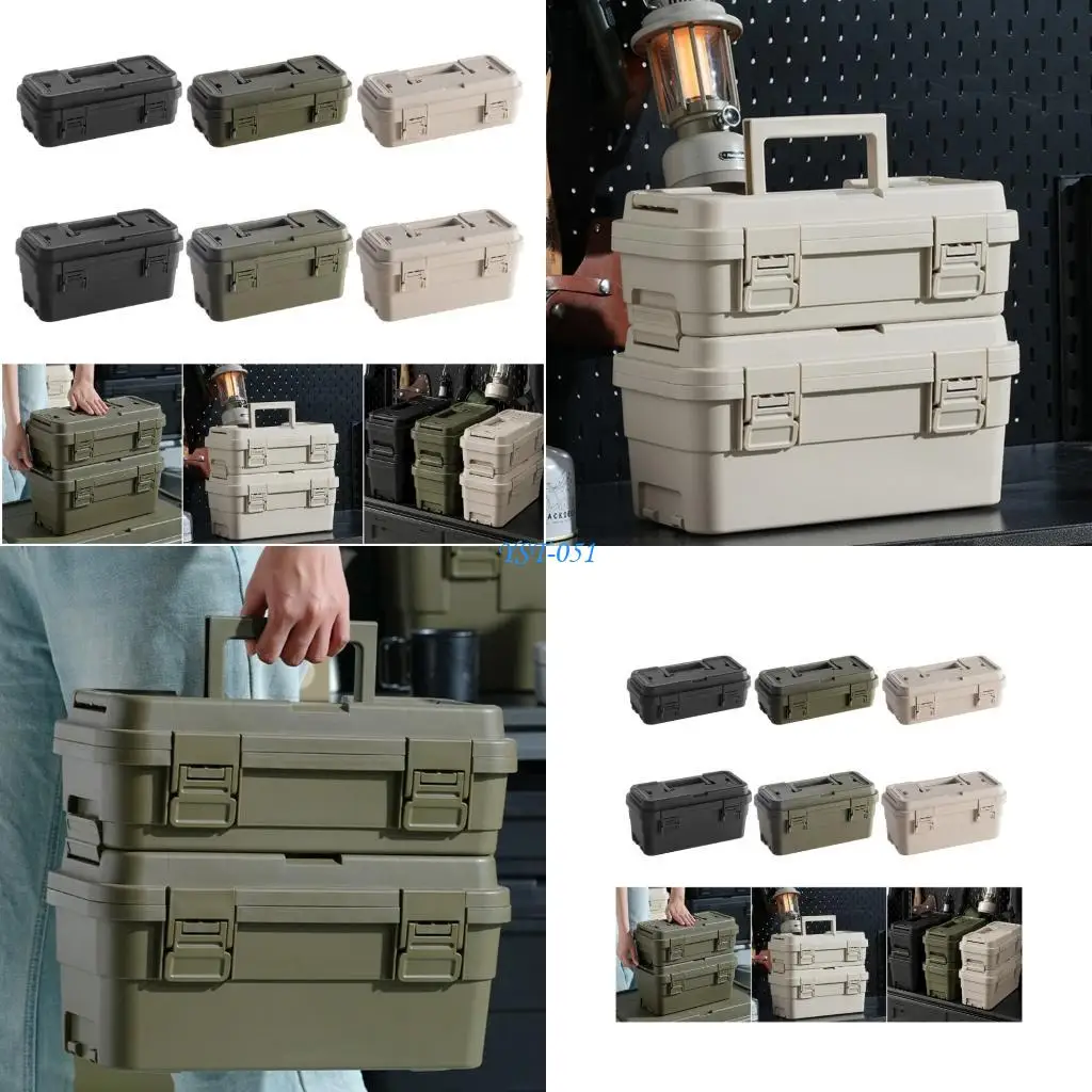 E15A Versatile Plastic Tool Storage Box For Home And Camping Secure Closure Layered Compartments Small Sizes
E15A Versatile Plastic Tool Storage Box For Home And Camping Secure Closure Layered Compartments Small Sizes
