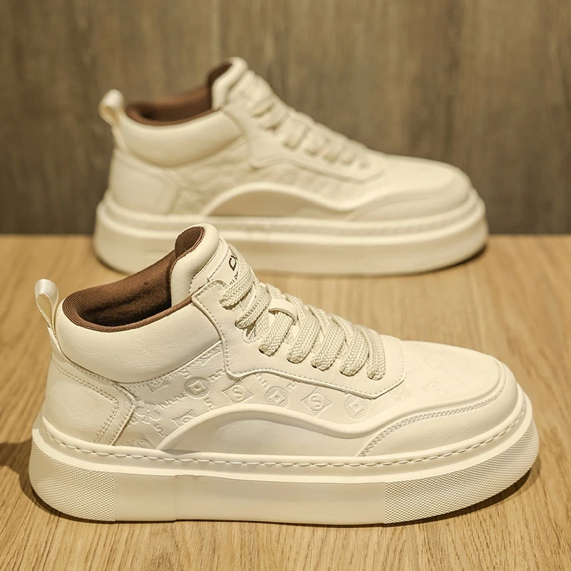 High-Top Men's Shoes Spring High-End Sense Genuine Leather Casual Thick Bottom Leisure Board Shoes Youth Sports Anti-slip Tre...
High-Top Men's Shoes Spring High-End Sense Genuine Leather Casual Thick Bottom Leisure Board Shoes Youth Sports Anti-slip Tre...