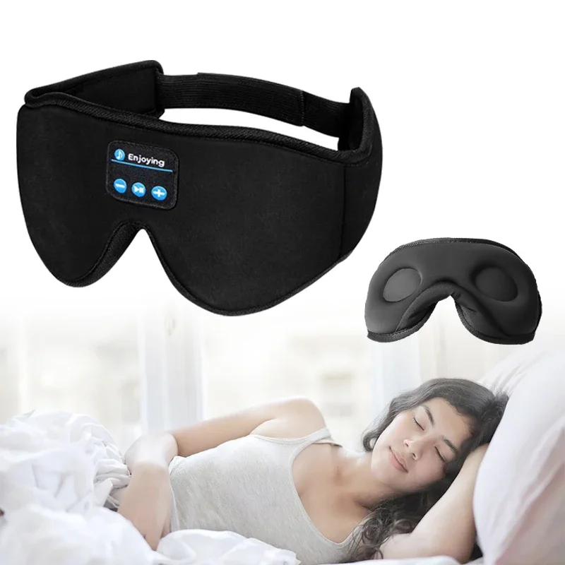 Bluetooth Sleeping Headphones 3D Eye Mask Wireless Air Travel 5.0 Headband Soft Elastic Comfortable Music Earphones Food clamp
Bluetooth Sleeping Headphones 3D Eye Mask Wireless Air Travel 5.0 Headband Soft Elastic Comfortable Music Earphones Food clamp