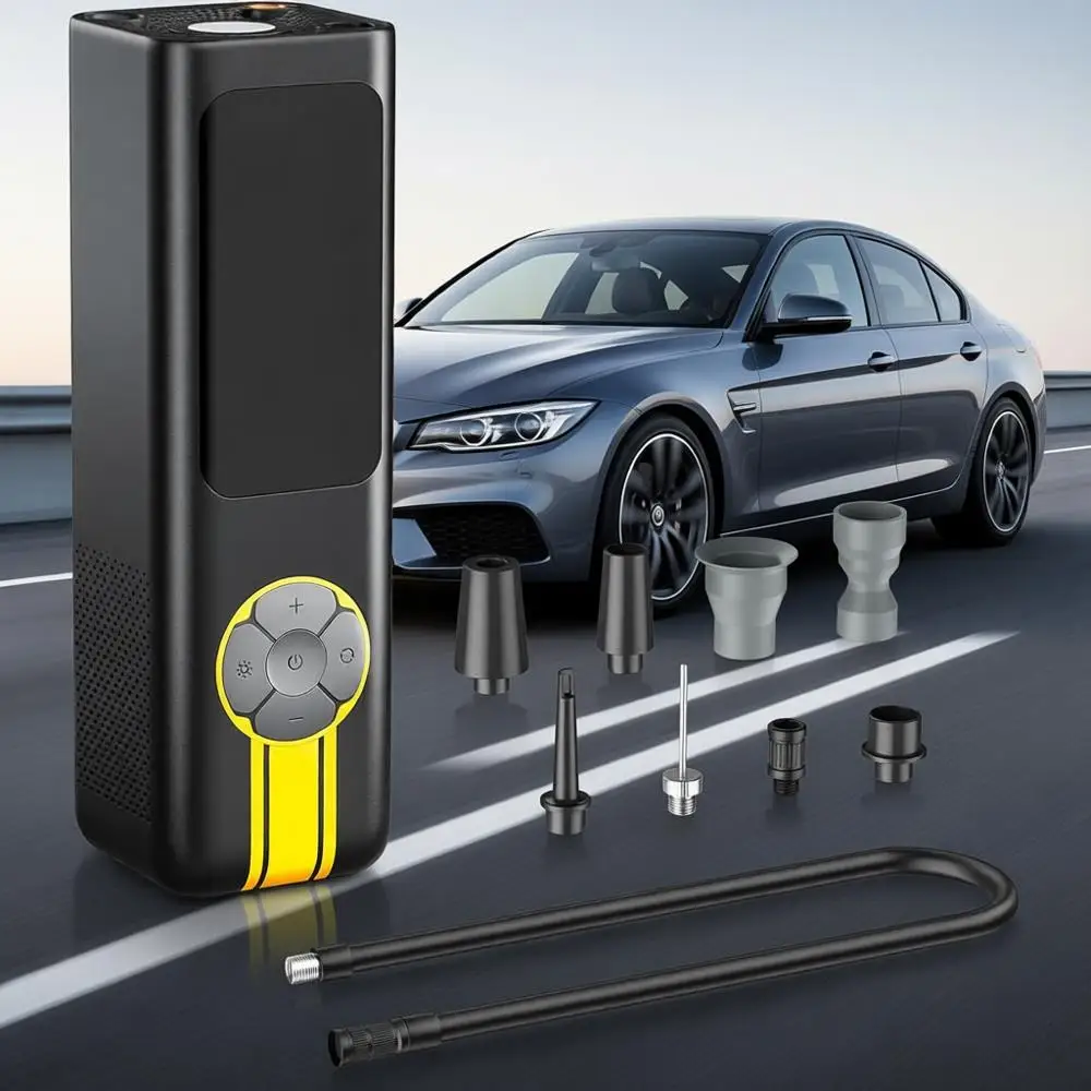 Портативный воздушный компрессор, 150PSI, с подсветкой и функцией Power Bank, идеально подходит для автомобиля, велосипеда, надувного матраса, плавательного круга
Портативный воздушный компрессор, 150PSI, с подсветкой и функцией Power Bank, идеально подходит для автомобиля, велосипеда, надувного матраса, плавательного круга