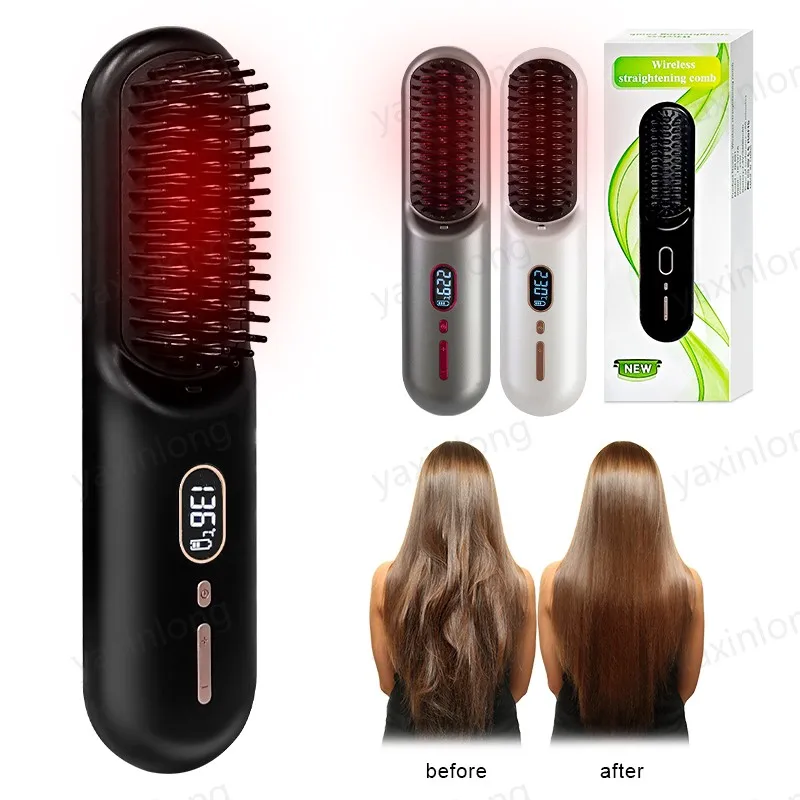 Negative Ion Hot Comb Hair Straightener for Women Cordless Hair Straightener Brush Portable Mini Straightening Brush
Negative Ion Hot Comb Hair Straightener for Women Cordless Hair Straightener Brush Portable Mini Straightening Brush