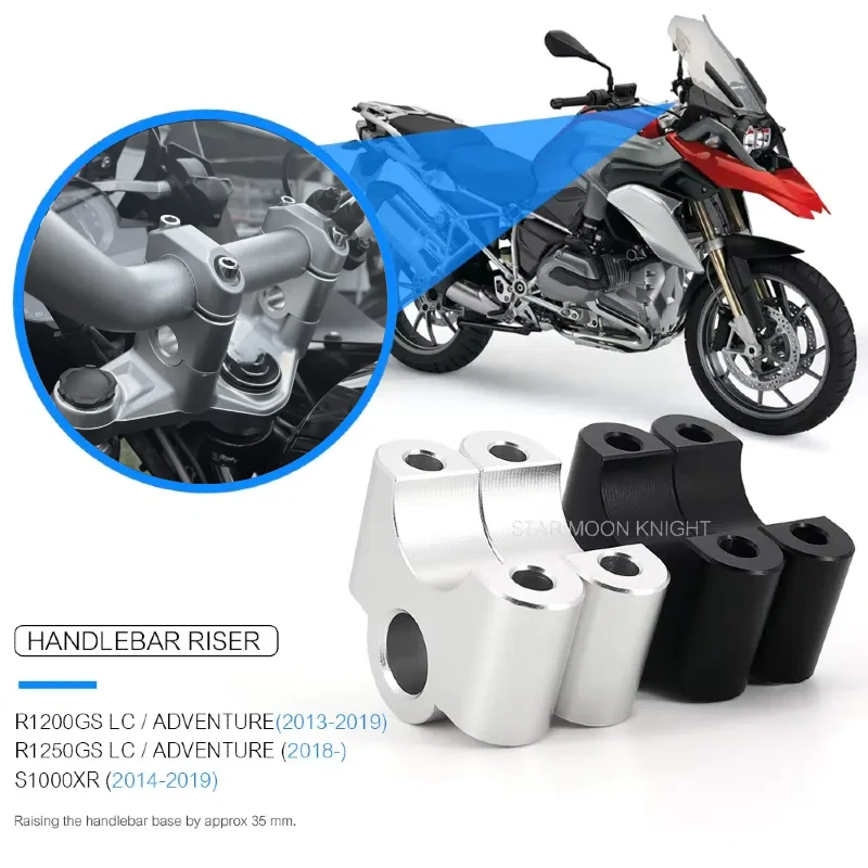 Moto Handlebar Riser For BMW r1200gs r1250gs GS 1200 1250 R LC GS1250 Adventure ADV S1000XR Handle Bar Clamp Adapter 35MM Extend
Moto Handlebar Riser For BMW r1200gs r1250gs GS 1200 1250 R LC GS1250 Adventure ADV S1000XR Handle Bar Clamp Adapter 35MM Extend