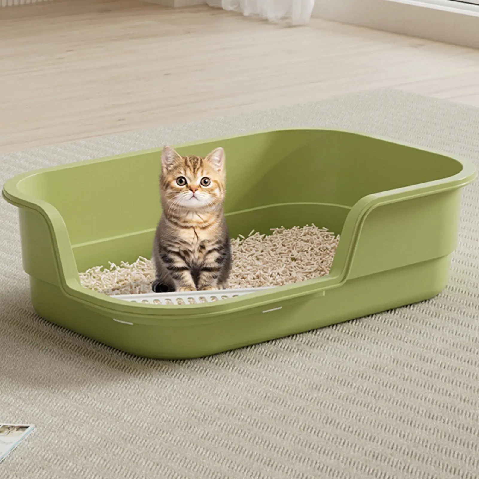 Cat Box Semi-Enclosed Easy Clean with Scoop Open Top Semi Enclosed Litter Box for Cleaning Odor Control Indoor Office Dorm
Cat Box Semi-Enclosed Easy Clean with Scoop Open Top Semi Enclosed Litter Box for Cleaning Odor Control Indoor Office Dorm