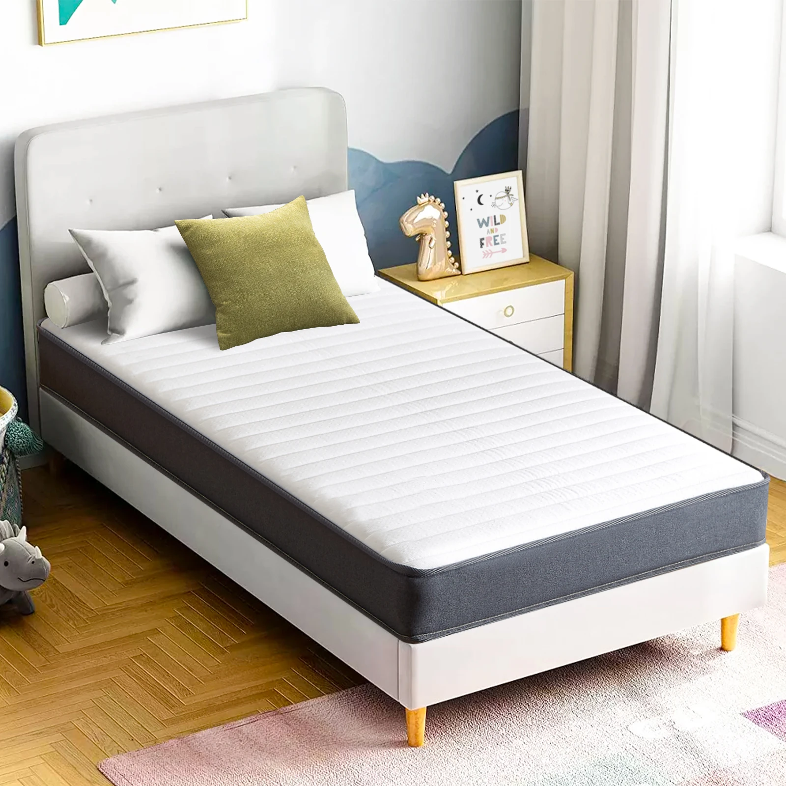 Spring Mattress 6 Inch Gel Memory Foam Bed Mattres Hybrid Full Mattress High-density base foam Individually Pocket Springs
Spring Mattress 6 Inch Gel Memory Foam Bed Mattres Hybrid Full Mattress High-density base foam Individually Pocket Springs