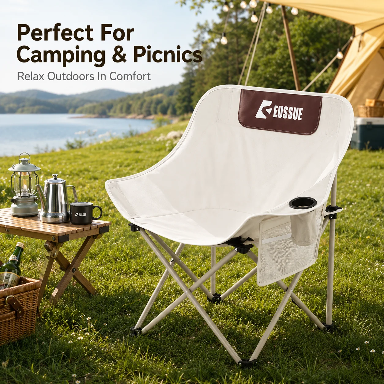 Thickened Folding Camping Chair With Backrest Portable Moon Style Seat Ideal For Outdoor Fishing Art Sketch Beach Camping Use
Thickened Folding Camping Chair With Backrest Portable Moon Style Seat Ideal For Outdoor Fishing Art Sketch Beach Camping Use