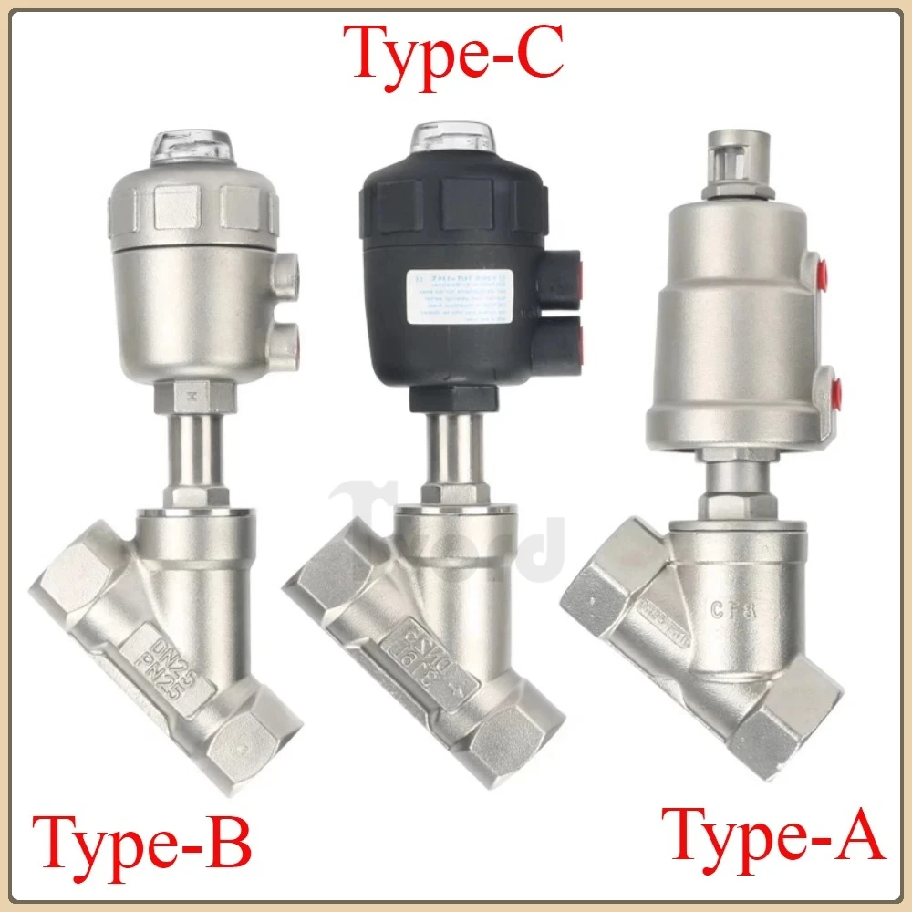 DN8-DN50 1/4" 3/8" 1/2" 3/4" 1" -2" BSP Female Y-Shaped 316 304 Stainless Steel Pneumatic Air Actuated Angle Seat Valve Steam
DN8-DN50 1/4" 3/8" 1/2" 3/4" 1" -2" BSP Female Y-Shaped 316 304 Stainless Steel Pneumatic Air Actuated Angle Seat Valve Steam