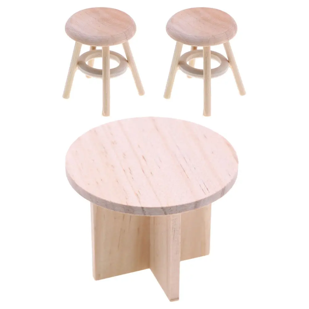 1Set Miniature Wooden Dining Furniture Unfinished Round Table Chairs Realistic Dollhouse Kitchen Decor Accessories
1Set Miniature Wooden Dining Furniture Unfinished Round Table Chairs Realistic Dollhouse Kitchen Decor Accessories