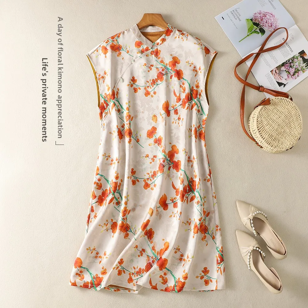 Elegant New Chinese Style Double-sided Embroidery Stand Collar Slimming Women's Dress Summer Citywalk Loose Fit Polyester Fiber
Elegant New Chinese Style Double-sided Embroidery Stand Collar Slimming Women's Dress Summer Citywalk Loose Fit Polyester Fiber