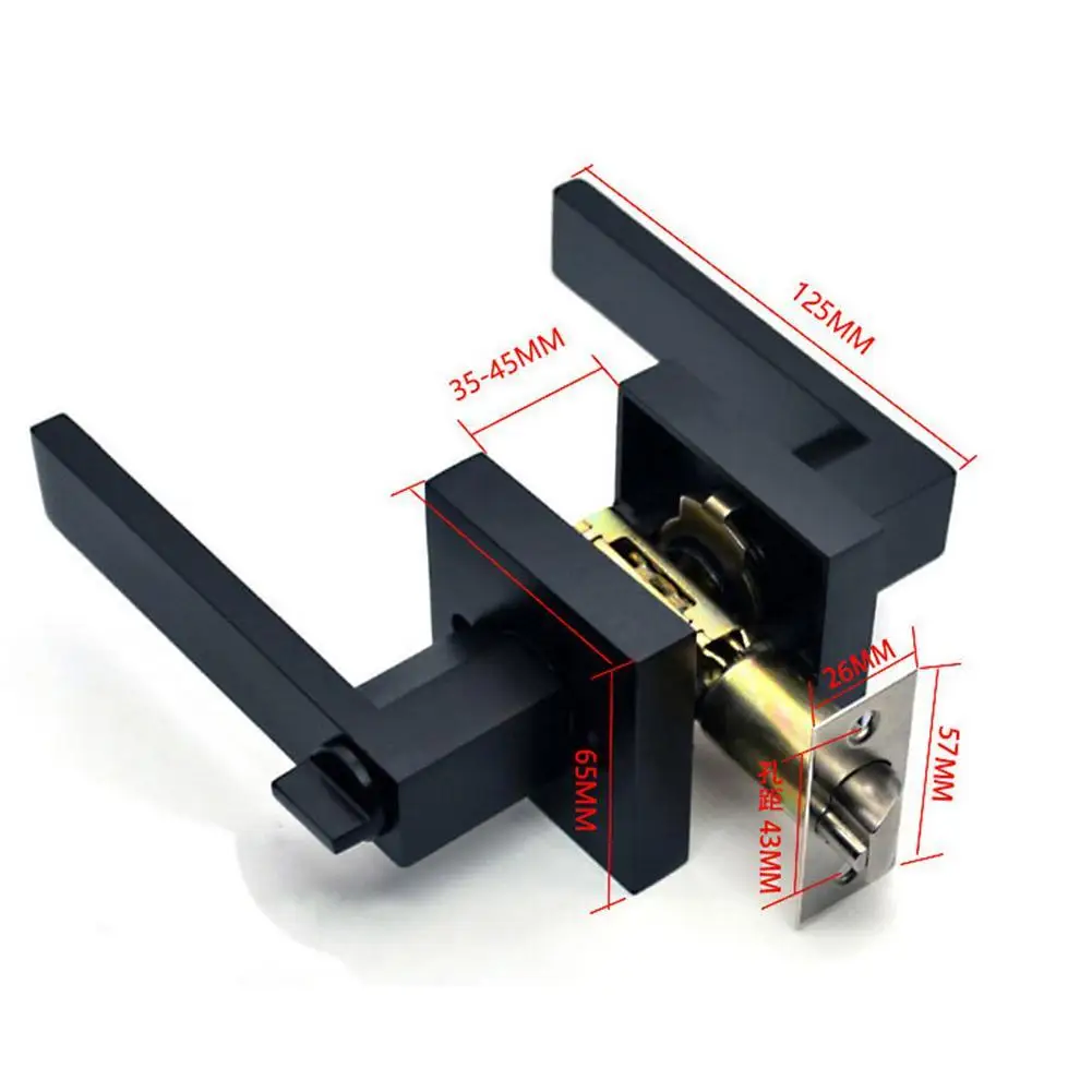 Black Door Handle Door Handle Lock Square Channel Privacy Mask Interior Bedroom Room Bathroom Three-Bar Spherical Lock
Black Door Handle Door Handle Lock Square Channel Privacy Mask Interior Bedroom Room Bathroom Three-Bar Spherical Lock