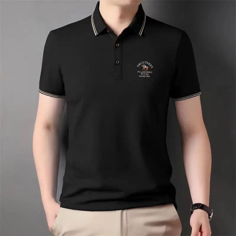 2025Men's Business Casual Beaded Cotton Imitation Men's Short Sleeved Polo Shirt Large Middle Aged T-shirt Men's Top
2025Men's Business Casual Beaded Cotton Imitation Men's Short Sleeved Polo Shirt Large Middle Aged T-shirt Men's Top