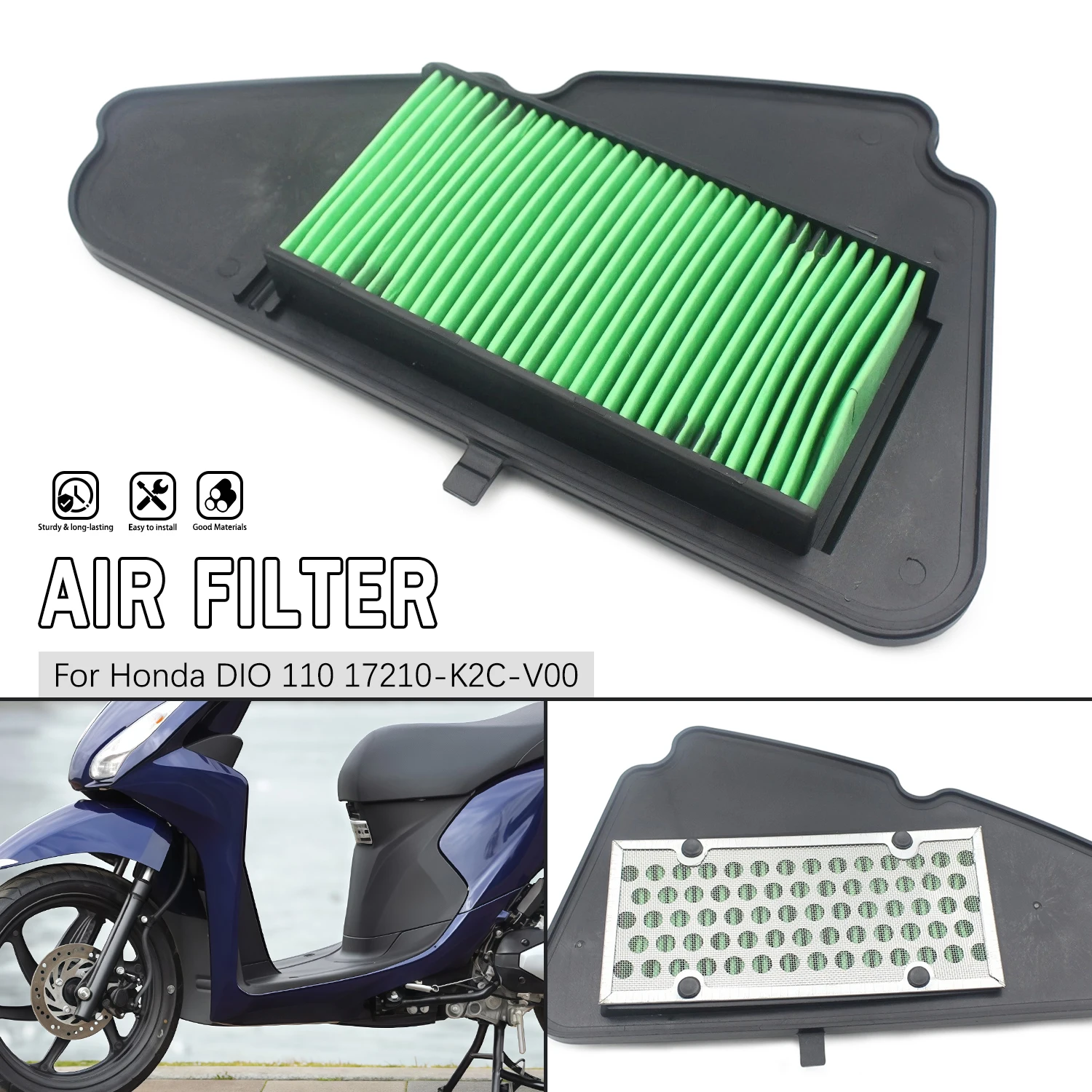 Motorcycle Part High-Flow Air Cleaner Intake Filter For Honda DIO 110 2020 2021 2022 17210-K2C-V00 Air Filter Element
Motorcycle Part High-Flow Air Cleaner Intake Filter For Honda DIO 110 2020 2021 2022 17210-K2C-V00 Air Filter Element