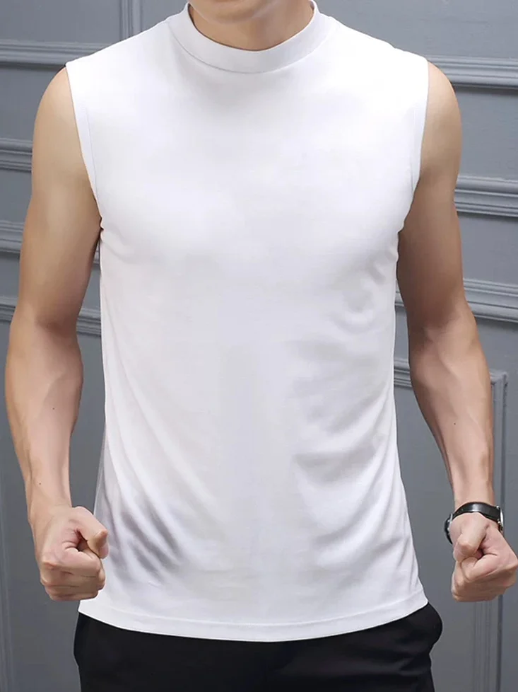 European Style High Collar Men's Tank Top Ice Silk Modal Slim Fit Elastic Sleeveless T-Shirt Fitness Training Sports Shoulder...
European Style High Collar Men's Tank Top Ice Silk Modal Slim Fit Elastic Sleeveless T-Shirt Fitness Training Sports Shoulder...