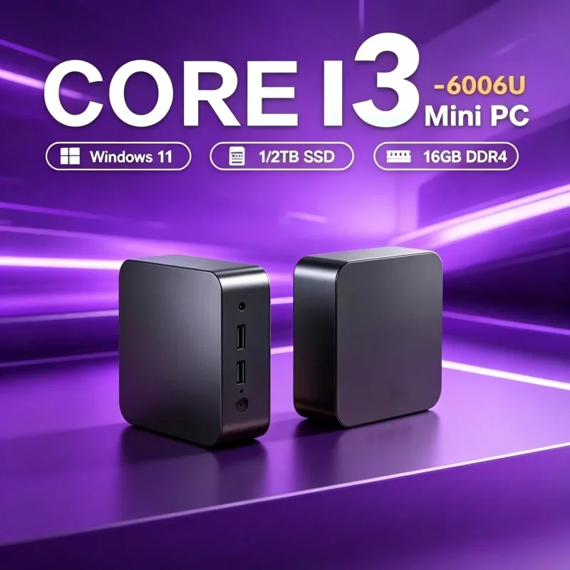 Upgraded Portable Mini Desktop PC 2026 New Arrival Core i3-6006U 4K HD 16GB RAM SSD WiFi6 BT5.2 Win11 Pro Daily Work
Upgraded Portable Mini Desktop PC 2026 New Arrival Core i3-6006U 4K HD 16GB RAM SSD WiFi6 BT5.2 Win11 Pro Daily Work