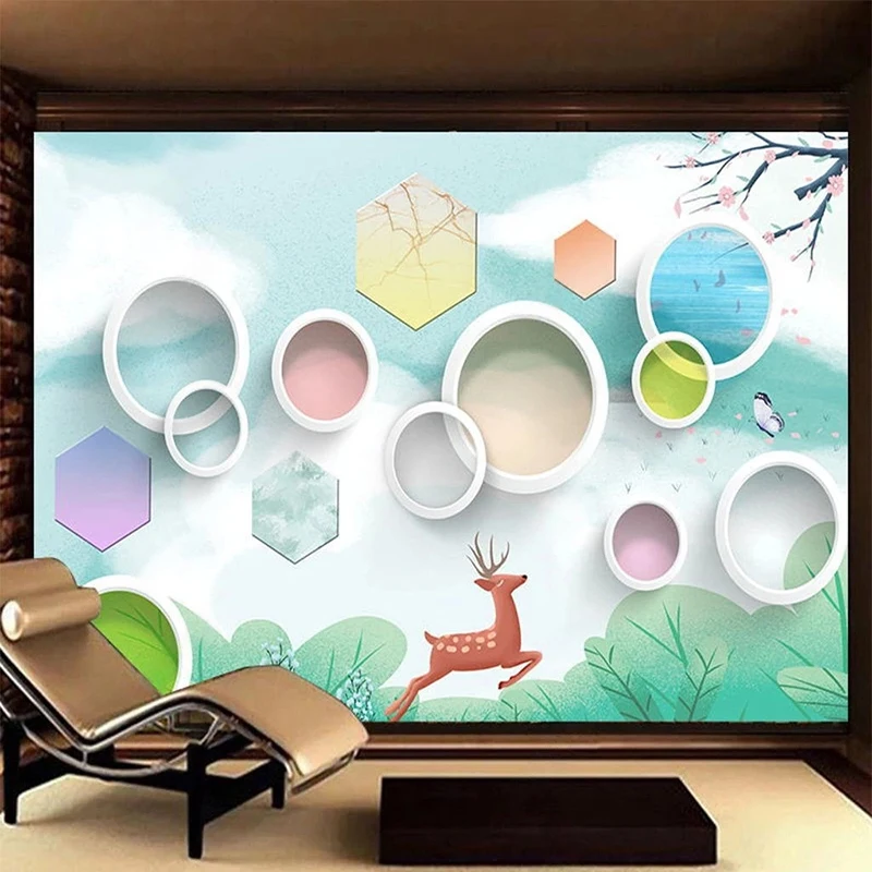 Custom Mural Wallpaper Modern Simple Geometric Lines 3D Circle Fresco Hotel Living Room Sofa TV Backdrop Wall Home Decor Poster
Custom Mural Wallpaper Modern Simple Geometric Lines 3D Circle Fresco Hotel Living Room Sofa TV Backdrop Wall Home Decor Poster