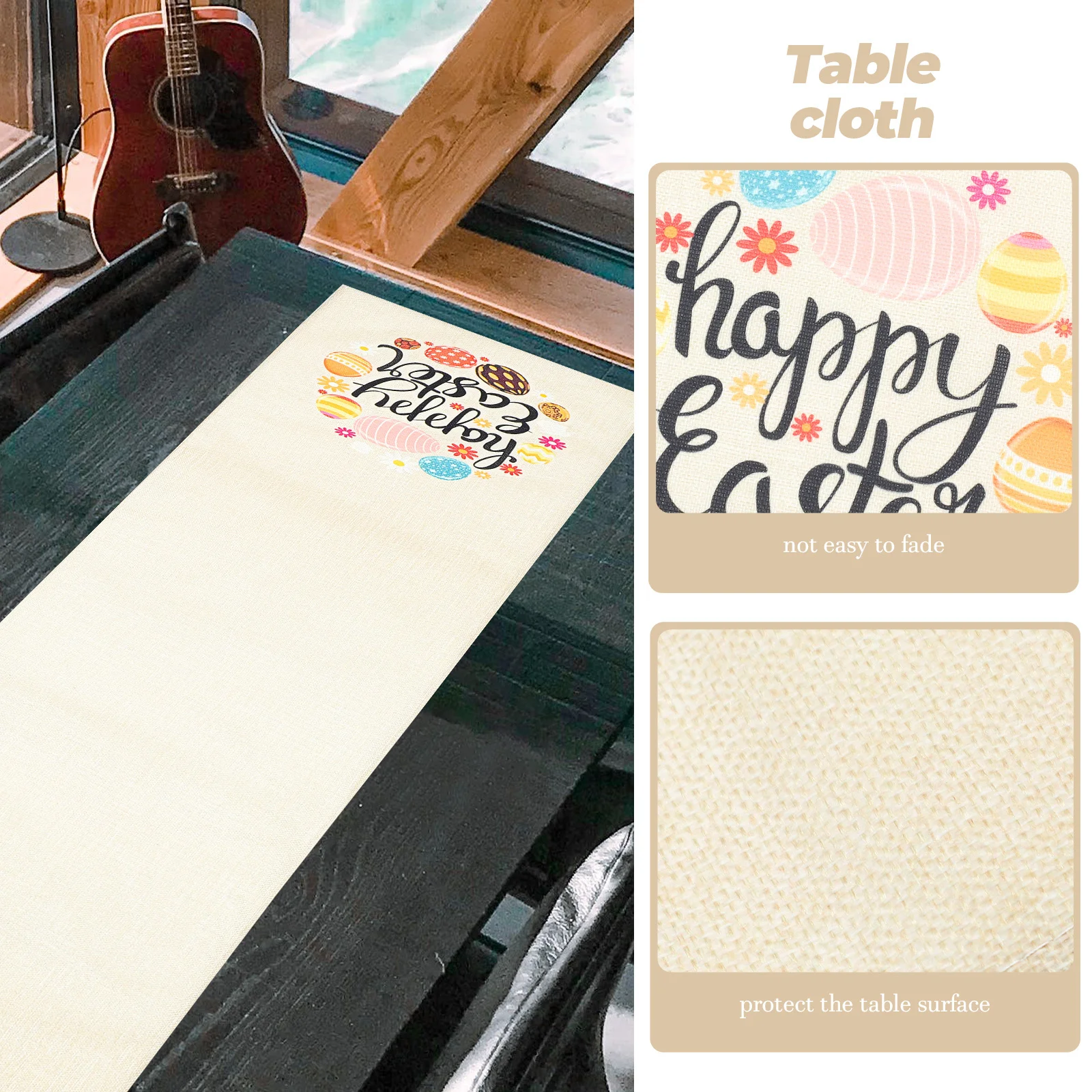 Easter Table Runner Linen Fabric Decorative Spring Holiday Kitchen Dining Table Cover for Home Party Decoration
Easter Table Runner Linen Fabric Decorative Spring Holiday Kitchen Dining Table Cover for Home Party Decoration