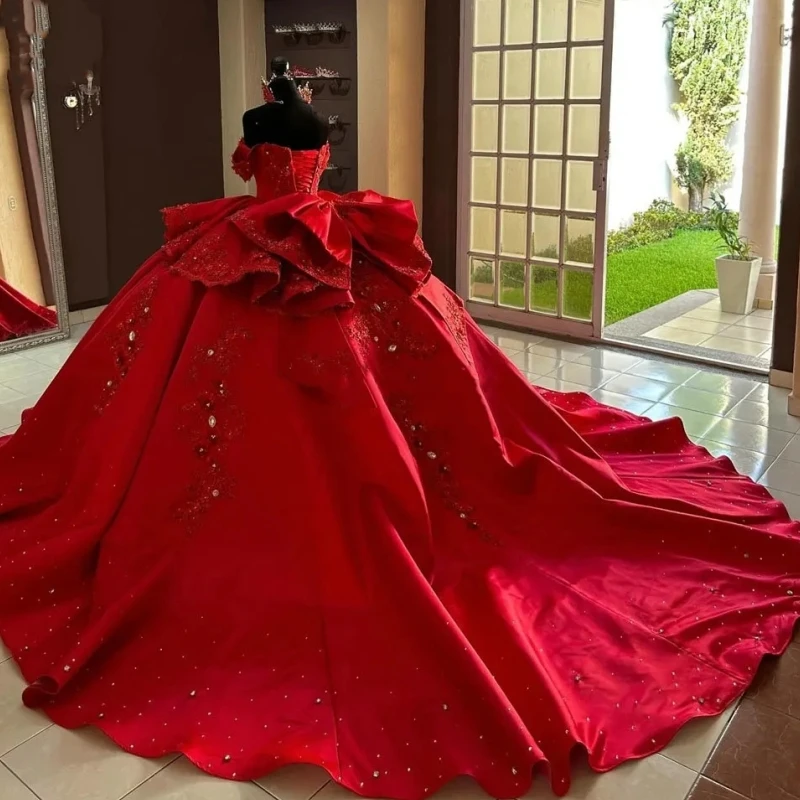 Customized Mexican 15 Girls Quinceanera Dresses Off Shoulder Lace Applique Ball Women Birthday Party Prom Dress Robe De Mariee
Customized Mexican 15 Girls Quinceanera Dresses Off Shoulder Lace Applique Ball Women Birthday Party Prom Dress Robe De Mariee