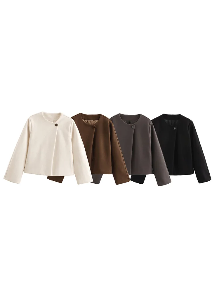 Willshela Women Fashion Beige Single Button Jackets Vintage O-Neck Long Sleeves Female Chic Lady Outfits
Willshela Women Fashion Beige Single Button Jackets Vintage O-Neck Long Sleeves Female Chic Lady Outfits