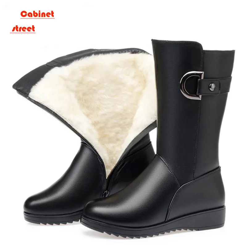 2024 Winter Leather Women Winter Boots Thick Wool Warm Women High-heeled Genuine Boot High-quality Female Snow Boots Women Shoes
2024 Winter Leather Women Winter Boots Thick Wool Warm Women High-heeled Genuine Boot High-quality Female Snow Boots Women Shoes